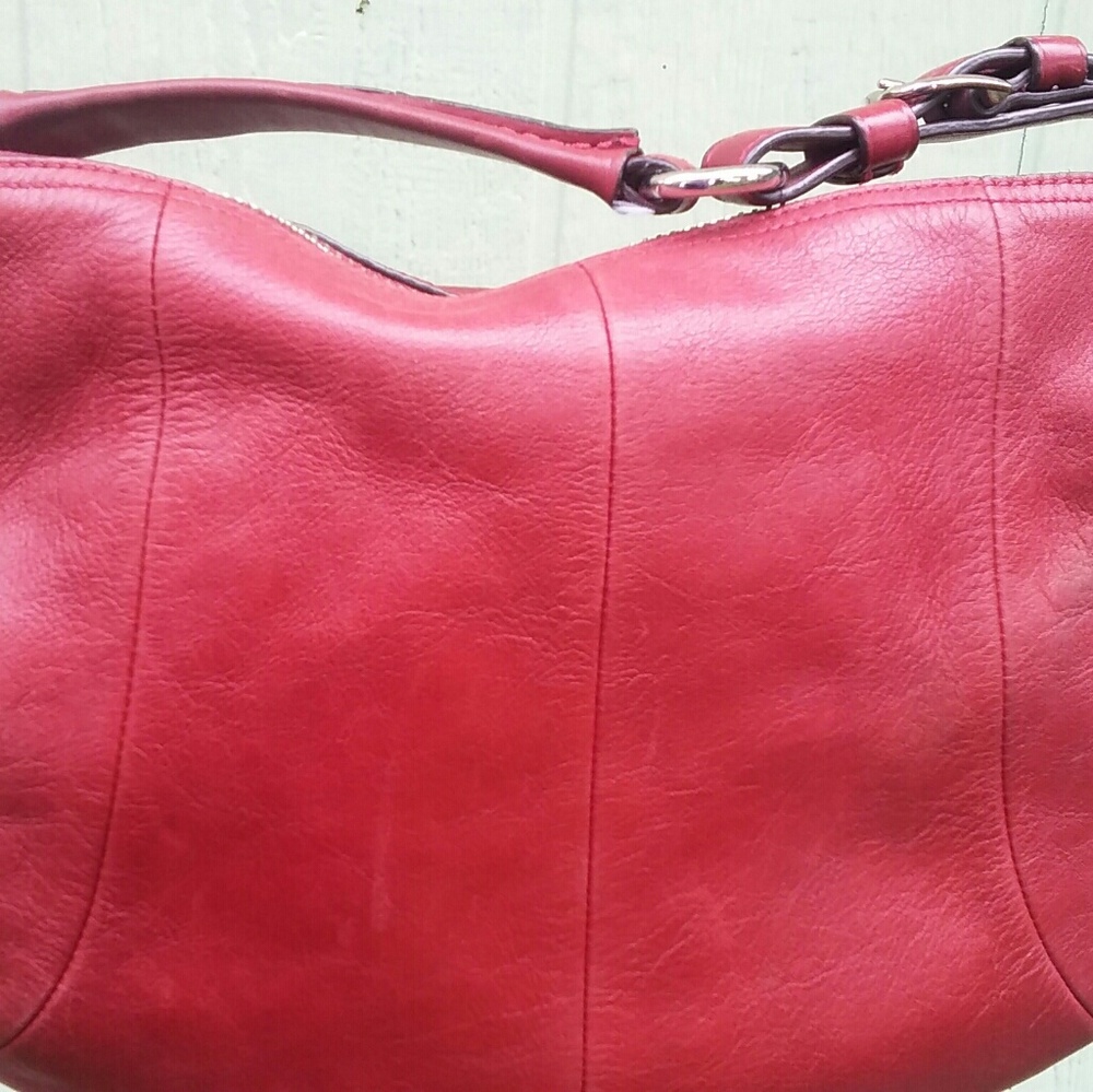 Authentic Red Coach Purse - Picture 3 of 5